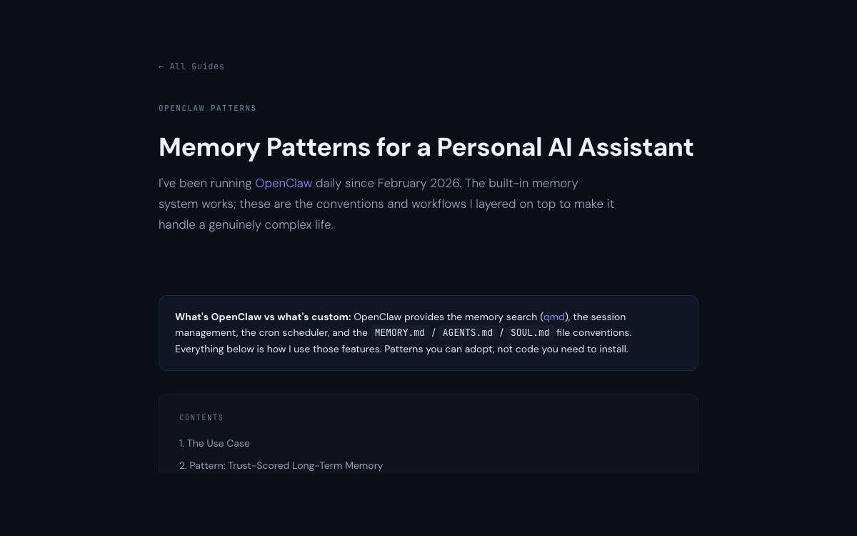 Atlas memory patterns guide